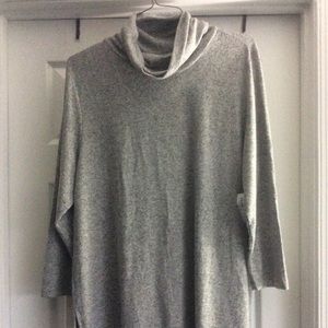 XXL heather gray turtleneck tunic